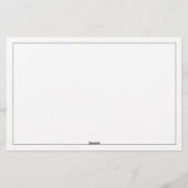 Elegante script monogram naamrand briefpapier (Achterkant)