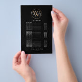 Elegante Script Monogram Salon Service Menu (Hand)