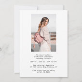 Elegante Script Multi Foto Afstudeerfeest Kaart (Achterkant)