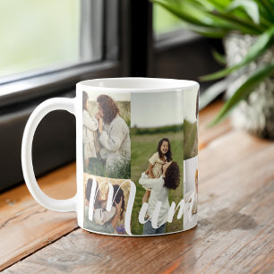 Elegante Script Mum Fotoraster lay-out gepersonali Koffiemok