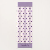 Elegante Script Naam Bloemen, Blush, Violet Gestre Yogamat (Achterkant)