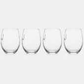 Elegante Script Naam Datum Bruidsmeisje Gift Wijnglas Zonder Voet (Links)