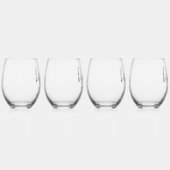 Elegante Script Naam Datum Bruidsmeisje Gift Wijnglas Zonder Voet (Rechts)