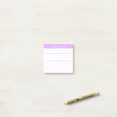 Elegante Script Notities Licht Lavendel Lijnen Post-it® Notes (Op bureau)