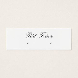 Elegante Script Oorbel Display Mini Visitekaartjes
