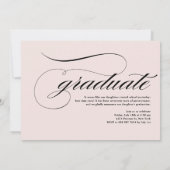 Elegante Script Overlay Photo Graduation Party Kaart (Achterkant)