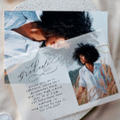 Elegante Script Photo Arch Graduation Party Vellum Uitnodigingen