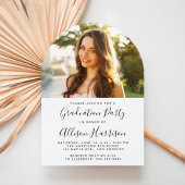 Elegante Script Photo Graduation Party Arch Kaart