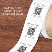 Elegante Script QR Code Bedankt Vierkante Sticker