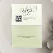 Elegante Script QR Code Huwelijksreactie RSVP Kaartje