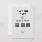 Elegante Script Save the Date Aankondigingskaart (Voorkant)