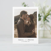 Elegante Script Save the Date Aankondigingskaart Kaart (Staand voorkant)