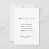 Elegante Script Save the Date Aankondigingskaart Kaart (Achterkant)