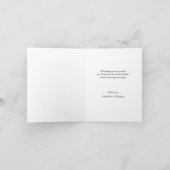 Elegante Script THANK YOU bruiloft briefkaart | FO (Binnen)