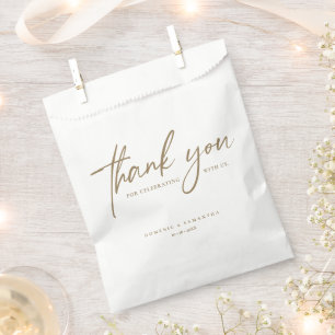 Elegante Script Trouw Dank Je Custom Minimalistisc Bedankzakje