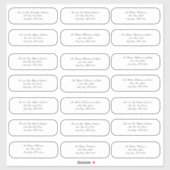 Elegante Script Trouw Envelope Adres Stickers (Vel)