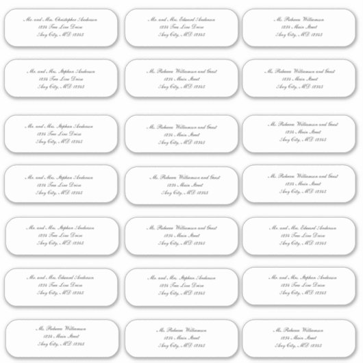 Elegante Script Trouw Envelope Adres Stickers (Voorkant)