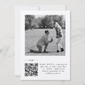 Elegante script trouw QR-code uitnodiging (Achterkant)