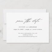 Elegante Script Trouwfoto Collage Save The Date (Achterkant)
