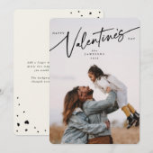 Elegante Script Valentijnsdag platte fotokaart Feestdagenkaart (Voorkant / Achterkant)