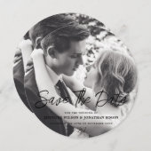 Elegante script volledige foto sjabloon Save The D (Voorkant / Achterkant)