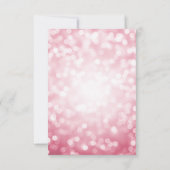 Elegante Script Wedding Blush Pink Bokeh Lights Save The Date (Achterkant)