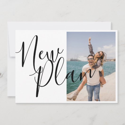 Elegante script wijzig de datum foto save the date (Voorkant)