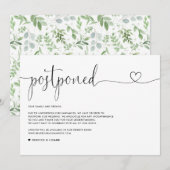 Elegante Script Wijziging van de plannen Uitstel v Aankondiging (Voorkant / Achterkant)