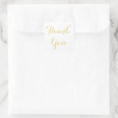 Elegante script witte gouden feestelijke gunst Fav Vierkante Sticker (Tas)