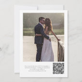 Elegante scriptfoto alles in één bruiloft kaart (Achterkant)