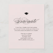 Elegante Scriptklasse van 2024 Afstuderen Invitati (Achterkant)