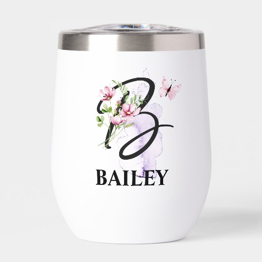 Elegante scriptletter B Monogram Gepersonaliseerde (Voorkant)