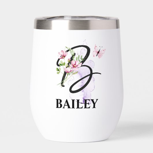 Elegante scriptletter B Monogram Gepersonaliseerde (Achterkant)