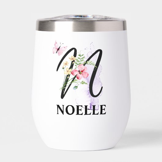 Elegante scriptletter N Monogram Gepersonaliseerde (Voorkant)