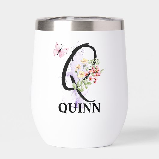 Elegante scriptletter Q Monogram Gepersonaliseerde (Achterkant)