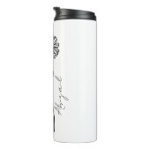 Elegante scriptnaam April Maand Geboorte Bloem Dai Thermosbeker (Geroteerd rechts)