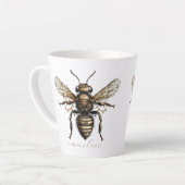 Elegante scriptnaam Golden Bee Latte Mok (Linkerhoek)