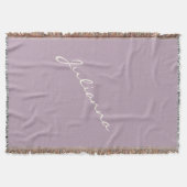 Elegante scriptnaam Lavender Minimalist Custom Deken (Voorkant)