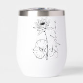 Elegante scriptnaam Lotus Juli Geboortemaand Bloem (Voorkant)