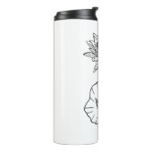 Elegante scriptnaam Lotus Juli Geboortemaand Bloem Thermosbeker (Gedraaid links)