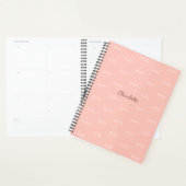 Elegante scriptnaam Modern Blush Pink gepersonalis Planner (Display)