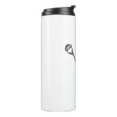 Elegante scriptnaam Poppy August Geboorte Bloem Thermosbeker (Gedraaid links)