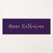 Elegante scriptnaam Solid Deep Violet Yogamat (Voorkant (horizontaal))