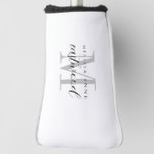 Elegante scriptnaammonogram golfheadcover (Draai 90)