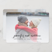 Elegante scriptnamen Sla de datumfotokaart op Save The Date (Voorkant / Achterkant)