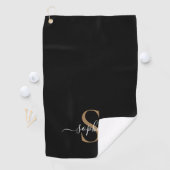 Elegante scriptuur aangepaste naam gepersonaliseer golfhanddoek (Insitu)