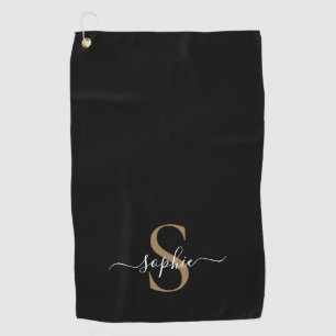 Elegante scriptuur aangepaste naam gepersonaliseer golfhanddoek