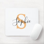 Elegante scriptuur aangepaste naam gepersonaliseer muismat (Met muis)