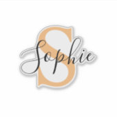 Elegante scriptuur aangepaste naam gepersonaliseer sticker (Voorkant)