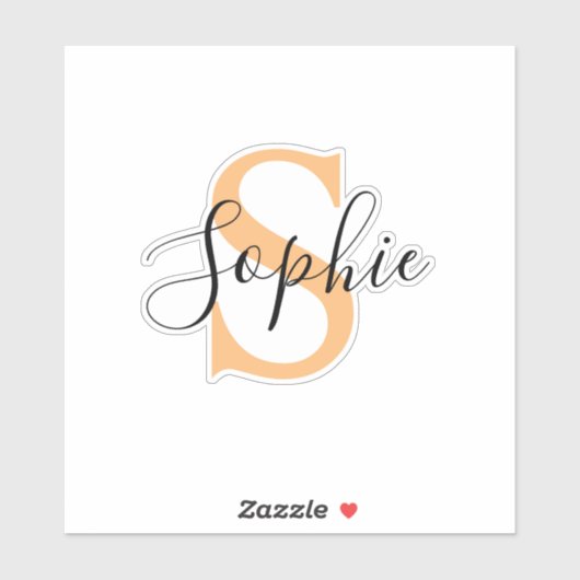 Elegante scriptuur aangepaste naam gepersonaliseer sticker (Vel)